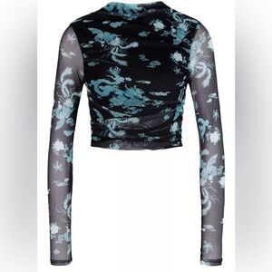 BOOHOO🖤 ~ TALL MESH LONG SLEEVE TOP